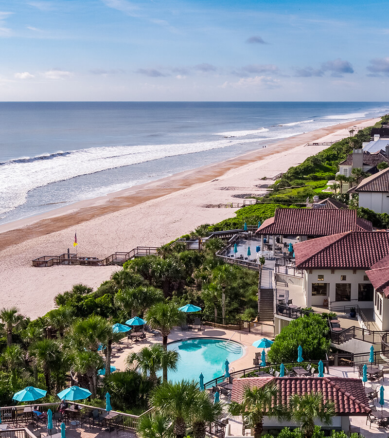beach aerial view