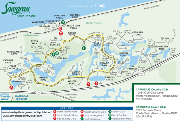 Sawgrass Country Club Map Directions