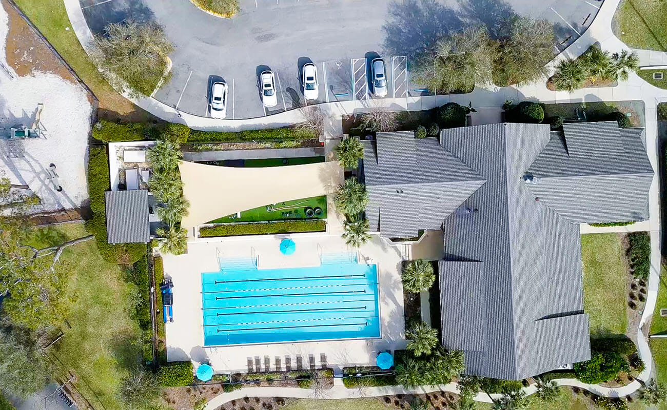 fitness center aerial view